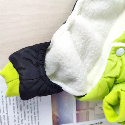 Winter Snow Coat for Small Dogs Warm Thickening Dog Jacket Windproof Coat Outfit Puppy Clothing Silver Sticker Overall for Dogs