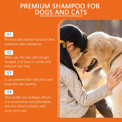 the SOAP & SUDS SHAMPOO - Natural Pet Shampoo for Dogs & Cats, Coconut Oil Derivative Formula, Removes Odor & Tangles, Flea & Insect Repellent