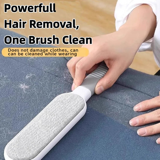 Lint Brush with Self-Cleaning Base Set Pet Hair Remover Brush Portable Dog & Cat Hair Remover Clothes Sofa Car Seat Cleaning