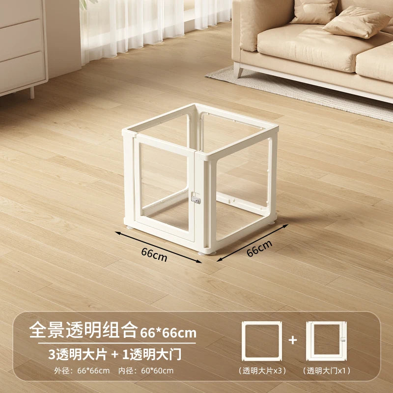 Minimalist Style Pet Supplies Pet Store Doghouse Acrylic Fence Small Pet Dog Interior Decoration Transparent Isolation Pet Bed