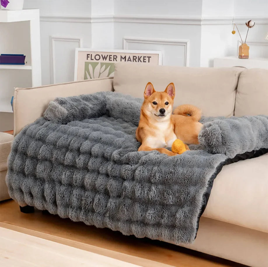 Fluffy Plush Pet Dog Bed Sofa For Large Dogs House Mat Kennel Winter Warm Cat Bed Pad Washable Dog Cushion Blanket Sofa Cover