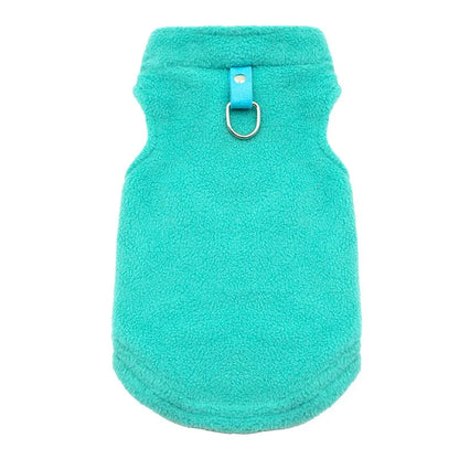 Pet Fleece Vest with Soft and Warm Fleece Sleeveless Design Unconstrained Forelimbs Autumn and Winter Warm Pet Clothing