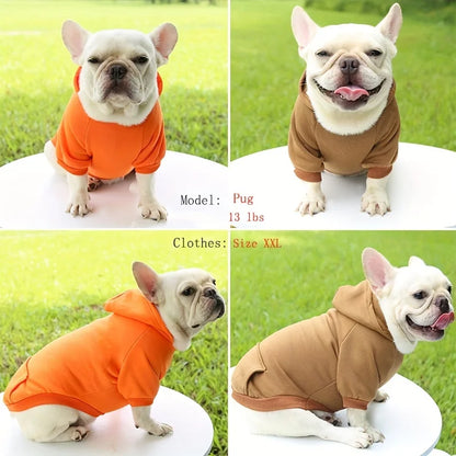 Dog Hoodie with Pockets - Warm Fleece Sweater for Small Dogs Like Chihuahuas (Cozy Coat, Machine Washable, Outdoor & Indoor Use)