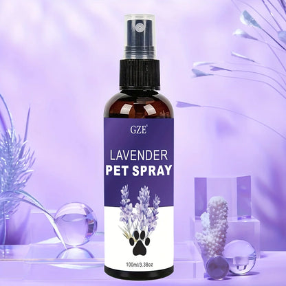 the LAVENDER PET SPRAY - Lavender Cat and Dog Repellent Spray - Natural Pet Repellent for Indoor and Outdoor Use - Long Lasting Formula for Training