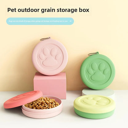 1pc  Pet Travel Bowl Pet Outdoor Portable Dog Food Bowl Snack Box Multifunctional Dog and Cat Outdoor Bowl Feeding Water