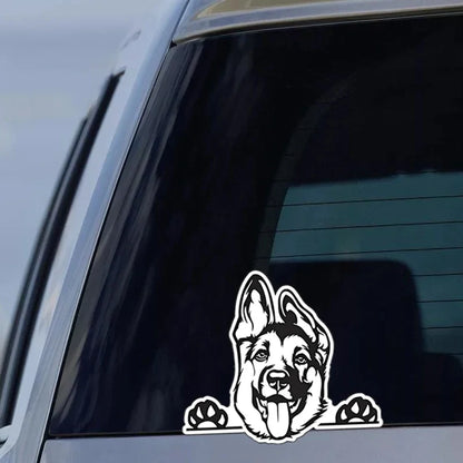 1pc German Shepherd Tongue Out Dog Breed Car Stickers For Laptop Water Bottle Phone Car Motorcycle Vehicle Bumpers Crafts Decals