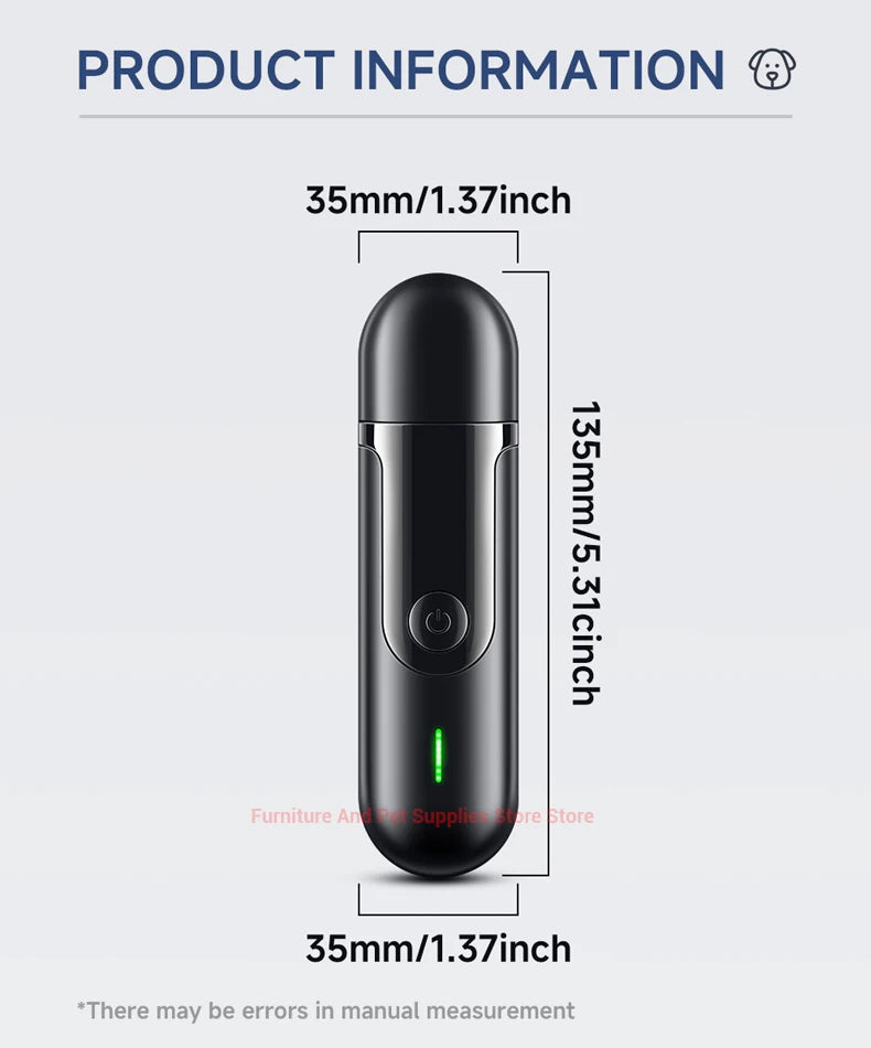 Electric Dog Nail Grinder Pet Nail Clipper USB Rechargeable Pet Nail Trimmers Painless with Polisher Wheel for Small/Large Pets