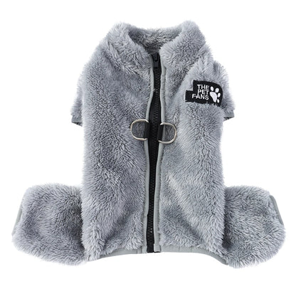 Winter Dog Jumpsuit Fleece Warm Pet Clothes For Small Medium Dogs Cats Soft Plush Pajamas Puppy Jacket Overalls Chihuahua Coat