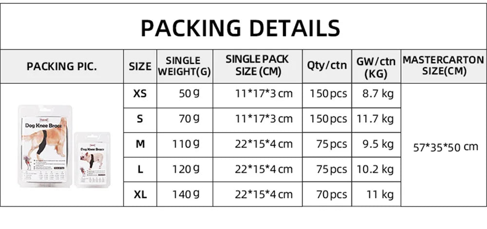 Dog Knee Brace Injury Recovery Fixed Support Brace Pet Leg Pain Relief Joint Wrap Brace For Elderly Disabled Injured Dogs