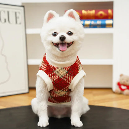 the PLAID DOG - XS-8XL Dog Clothes Winter Warm, Big Dog Coat, Puppy Clothing Fleece Vest for Small/Medium/Large Dogs, Golden Retriever Costume