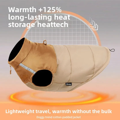 Autumn And Winter Waterproof Reflective Small Medium Large Dog Cotton Clothes Can Be Pulled Dog Clothes Pet Clothing