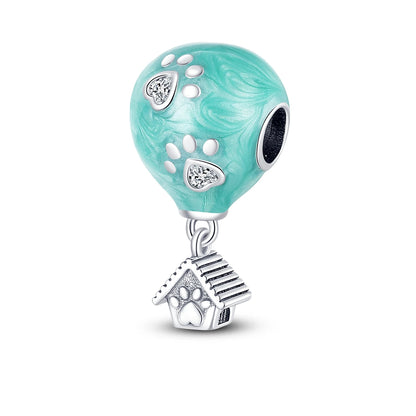 Dog Pet Charms 925 Silver Doggy Paw French Bulldog Bones Beads fit Original Bracelet DIY Fine Jewelry