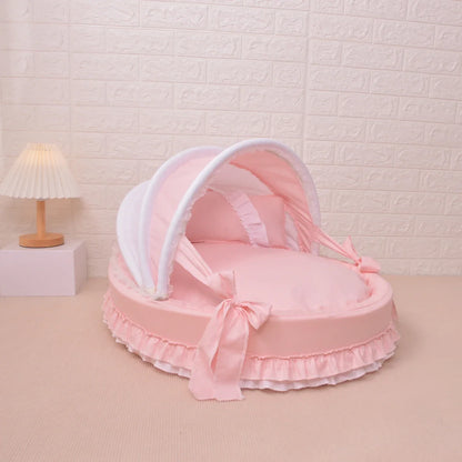 Comfortable Pet Sofa Cradle Dog Bed Overall Washable Luxury Kennel Dog Round Bed