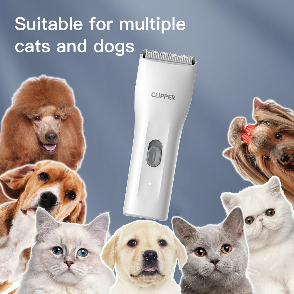 Small Dog Hair Clipper Electric Grooming Trimmer for Pets USB Rechargeable Cat Shaver Animals Haircut Machine waterproof