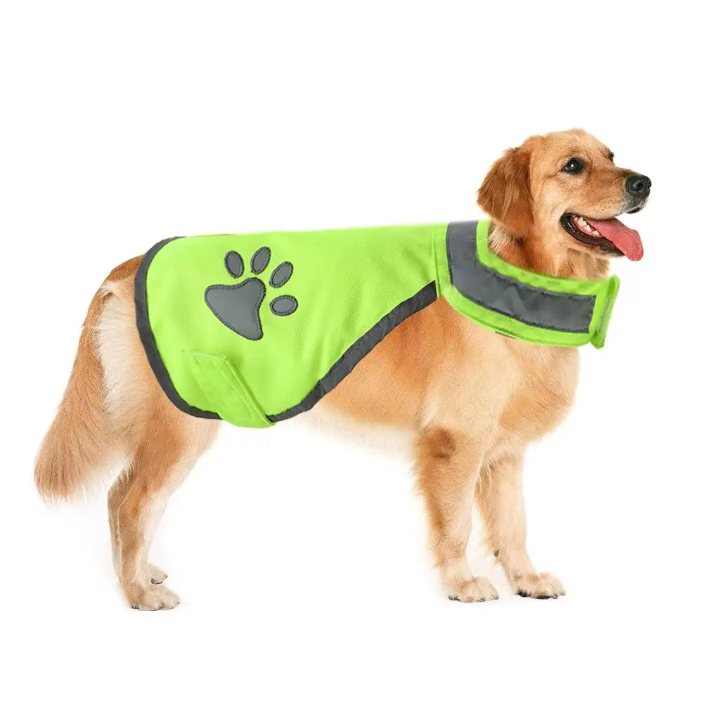Ventilate Cozy Dog paw High Visibility Pet Hi Vis Coat Pet Reflective Vest Dog Jacket Pet Safety Vest