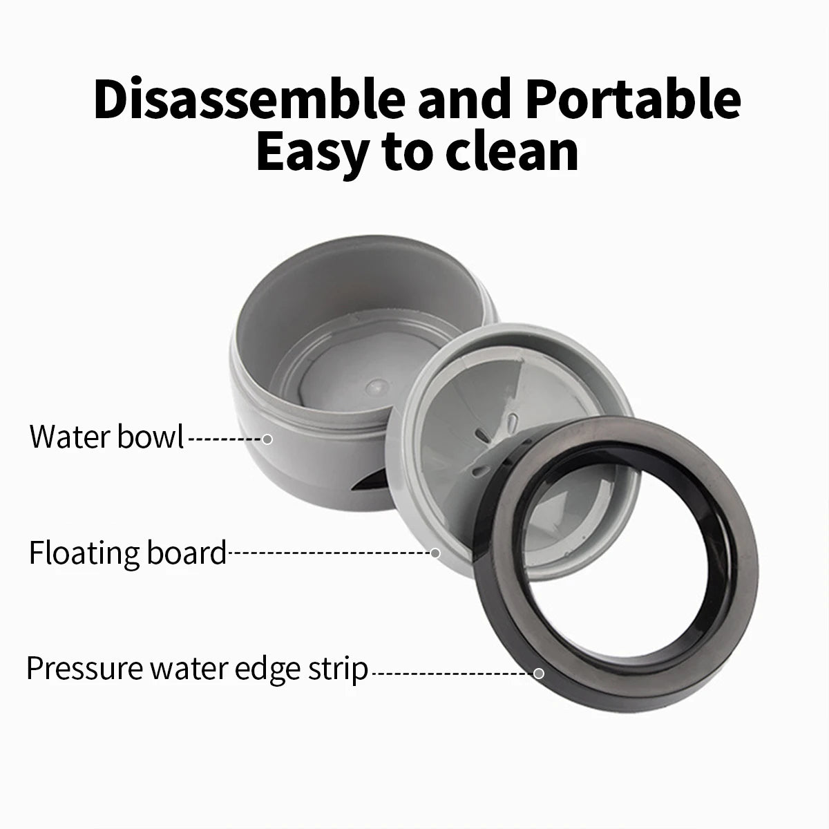 1PC Pet Water Bowl for Car, Anti-Slip and Splash-Proof Keeps Mouth Dry Floating Water Bowl Leak-Proof Water Basin Easy to Carry