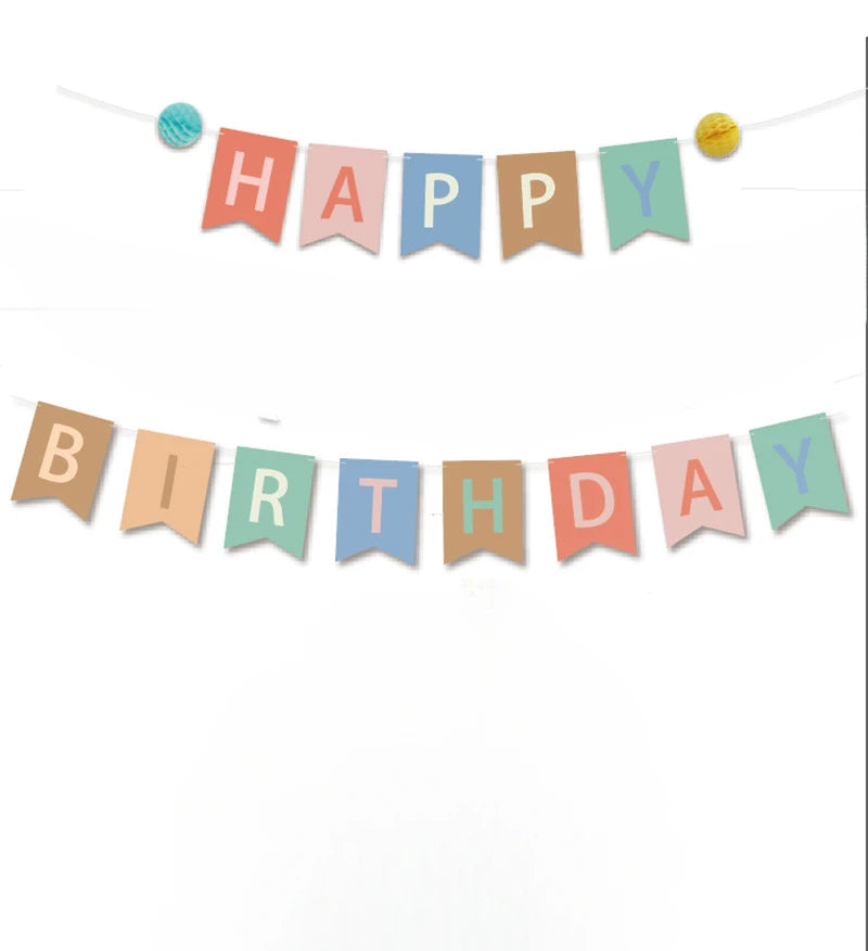 Dog Birthday Party Supplies Banner Flags Pet Dog Cupcake Toppers Dog Face Cake Toppers Puppy Theme Birthday Party Balloon Decor