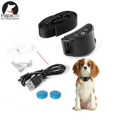 the ANTI-BARK COLLAR - Paipaitek Dog Anti-Barking Collar, IP65 Waterproof Adjustable Pet Dog Training Collar, Dog Trainer Device, Pet Supplies In-Stock