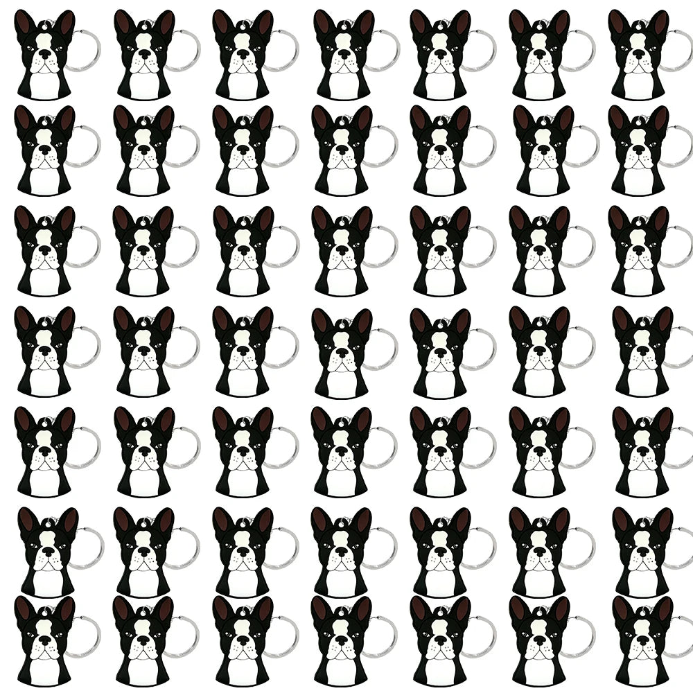 50PCS Cute Animal Keychain knife Ducks Dogs Cats Keyring for Women Men Kids Handbag Cool Car Key Accessories Friends Key Gifts