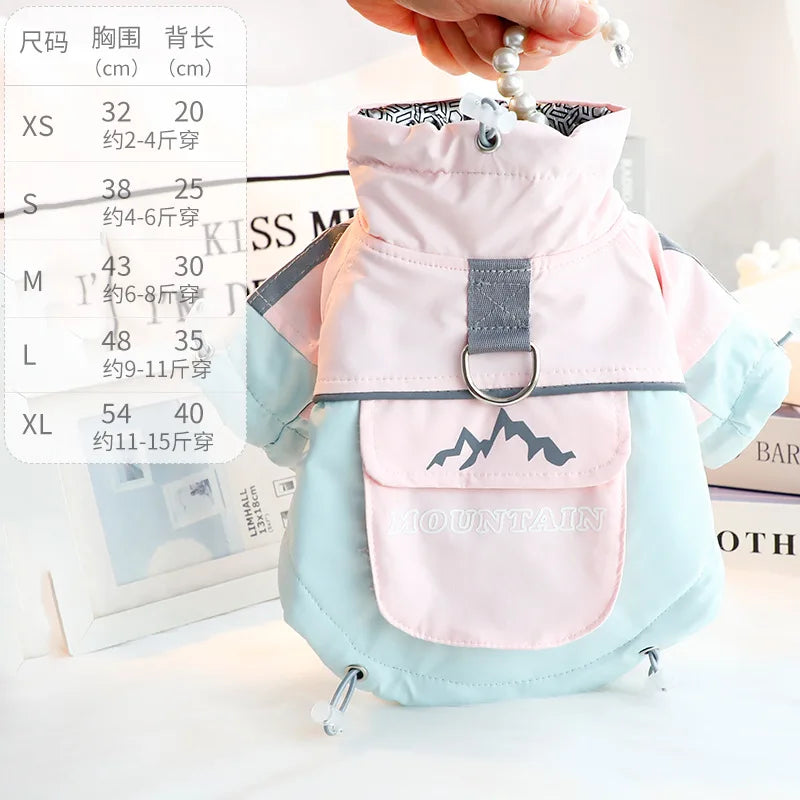 the ICESHIELD 3-PROOF OUTDOOR DOG JACKET - 2025 Thick Waterproof Dog Winter Coat, 3-Proof Warm Outdoor Jacket for Small Dogs, Cold-Resistant Pet Clothing