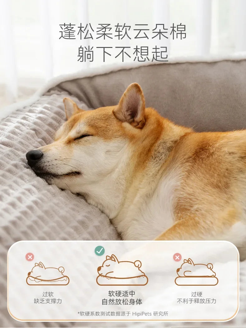 Autumn and Winter Kennel for Medium and Large Dogs, Large Kennel, Warm and Thickened Mat, Cat Sleeping Mat Pet Cat Nest