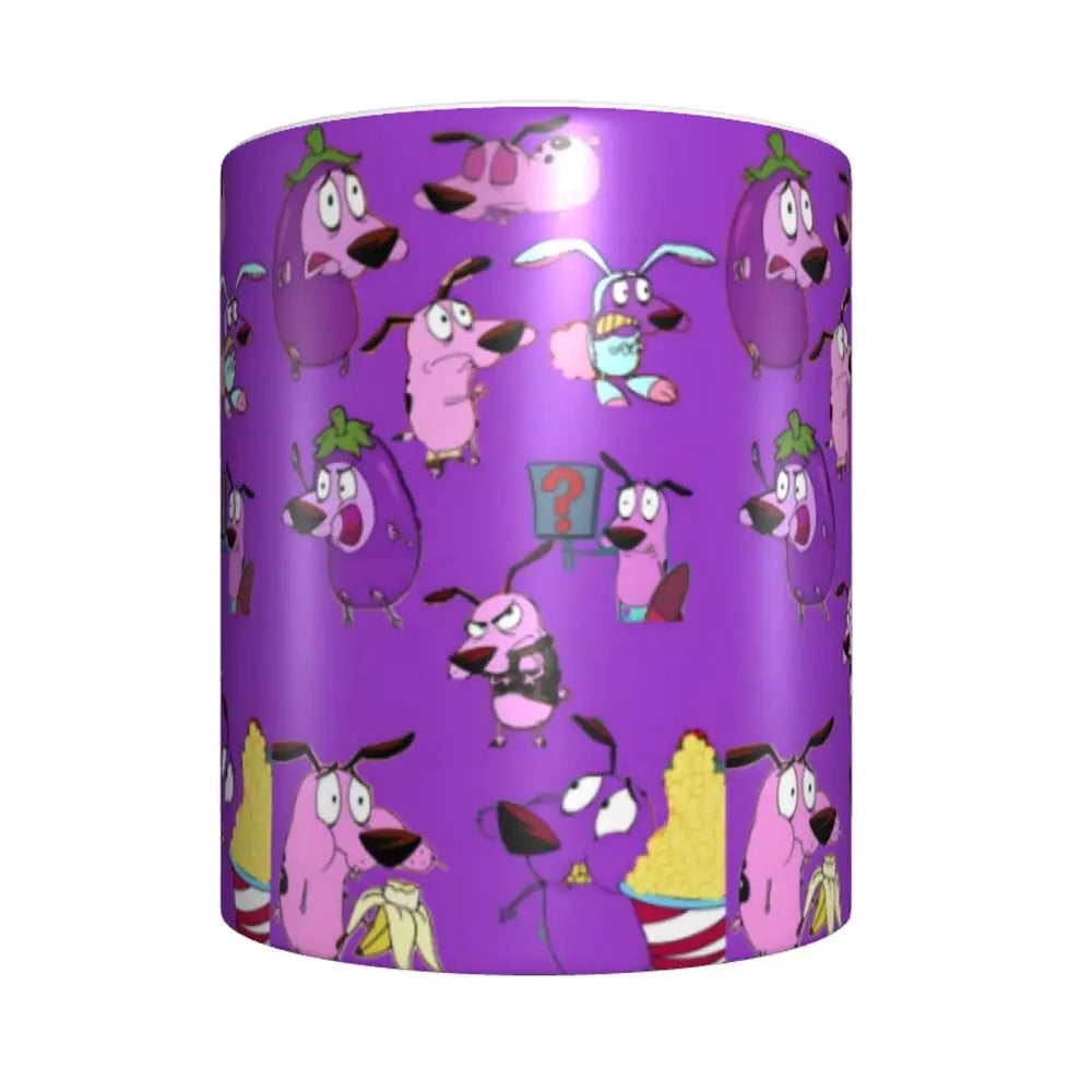 Personalized C-Courage The Cowardly Dog Coffee Mug DIY Ceramic Milk Tea Mug Cup