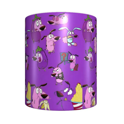 Personalized C-Courage The Cowardly Dog Coffee Mug DIY Ceramic Milk Tea Mug Cup