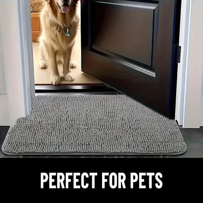 4 sizes Ultra-Absorbent Muddy Paw Dog Mat - Captures Dirt and Moisture, Quick-Drying, Non-Slip, Washable, and Ultra-Fine Fiber