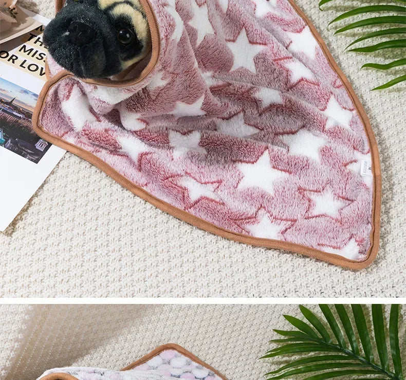 Soft Fluffy Coral Fleece Pet Sleeping Blanket Dog Blanket Warm Breathable Cat Cover Blanket Comfortable Dog Sleeping Sheet Mat