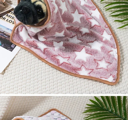 Soft Fluffy Coral Fleece Pet Sleeping Blanket Dog Blanket Warm Breathable Cat Cover Blanket Comfortable Dog Sleeping Sheet Mat