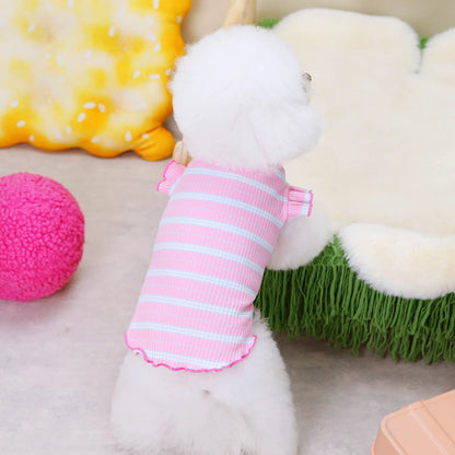 Pet Summer Vest for Dog Clothes Puppy Comfortable Doggy Clothing Vestidos for Small Medium Dogs Thin T Shirt With Strawberry