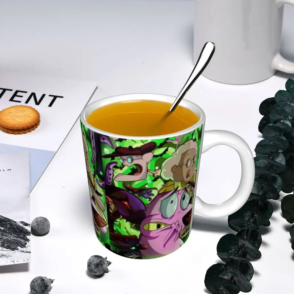 Personalized C-Courage The Cowardly Dog Coffee Mug DIY Ceramic Milk Tea Mug Cup