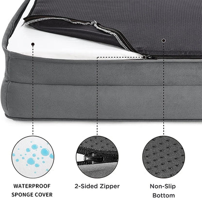 Extra large orthopedic dog bed washable sofa bed, support foam pet sofa bed, removable pet dog sofa and dog bed for all seasons