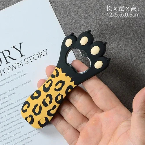 Cartoon Cute Animal Paw Wine Bottle Opener Beer Bottle Opener Cat Magnet Refrigerator Sticker Dog Fridge Magnet Beer Opener