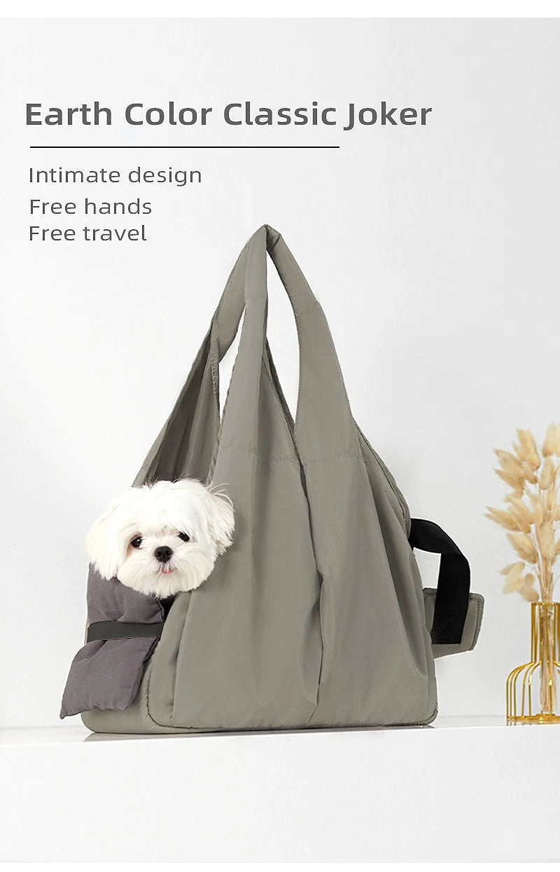 Onecut Adjustable Pet Shoulder Carrier Bag, Portable Breathable Outdoor Travel Dog Cat Backpack, Durable Puppy Transport Basket