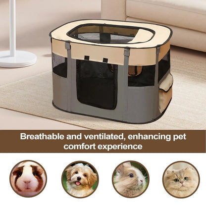 the MESH CARRIER - Pet Fence Dog Enclosure, Foldable Puppy Playpen, Portable Pet Tent, Large Enclosure Summer Pet Tent for Outdoor/Indoor