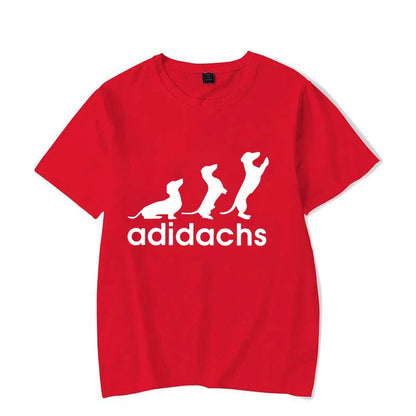 the ADIDACHS - New Men's T-Shirt, Dachshund Dog Lover T-Shirt, Graphic Tee Shirts, Oversized Men/Women T-Shirt, Harajuku Fashion Men's Shirts