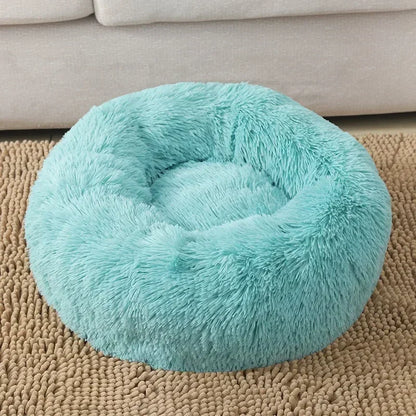 Round  Dogs Bed Cat Bed House Kennel Pet Mats Soft Long Plush Mat Pet Warm Basket Cushion Cats House Sofa Machine Wash Kennel