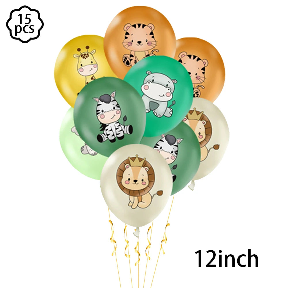 Jungle party Banner Garland Hanging swirls decor Jungle Wild One Birthday decor Safari Jungle Animals Birthday Party Decoration