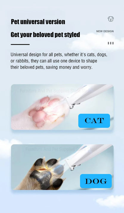 the LED HYDROTRIM PRO - New Dog Paw Trimmer with LED Light, Fully Waterproof Pet Hair Trimmer with LED Display, Dog Clippers for Grooming, 18mm Widen Blade