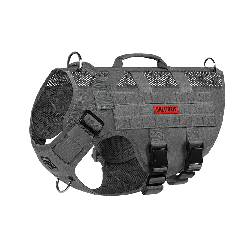 OneTigris Aire Mesh No-Pull Dog Harness Tactical Service Dog Vest Military Style Dog Clothes with Handles for Walking Training