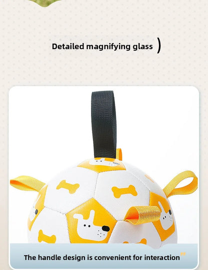 Dog outdoor chewing toy that is durable, bite-resistant and makes sound - inflatable football toy