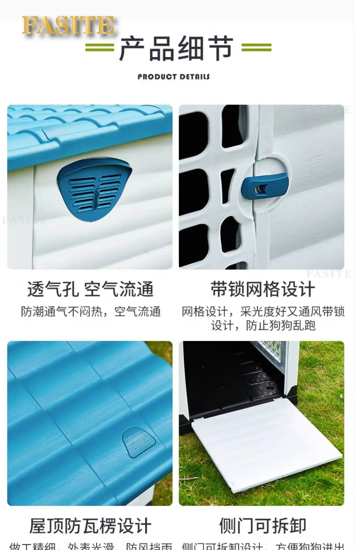 the BACKYARD DOG - Large Kennell Crate Doghouse, Accessories Playpens Outdoor Carrier, Doghouse Pet Supplies, Play Pen Mascotas Dog Furniture