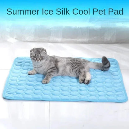 Dog Cooling Summer Pad Mat For Dogs Cat Blanket Sofa Breathable Pet Dog Bed Summer Puppy Pet Mat Car Seat Cover Pet Supplies