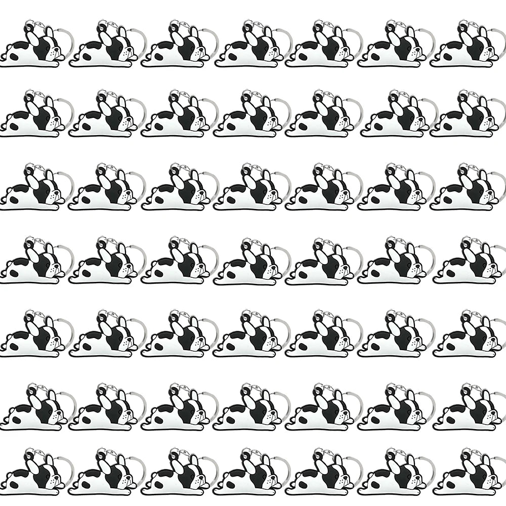 50PCS Cute Animal Keychain knife Ducks Dogs Cats Keyring for Women Men Kids Handbag Cool Car Key Accessories Friends Key Gifts