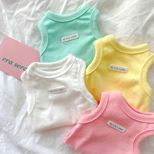 the PAWBREEZE COTTON VEST - Solid Dog Clothes, Summer Cotton Dog Vest, Chihuahua, Bichon Frise, Yorkie, Thin Puppy Breathable Dog Clothing, Pet Vest, Dog Costumes