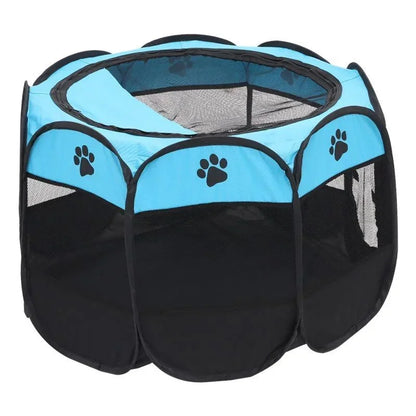 the DOGGY PLAYPEN - Portable Foldable Pet Tent Kennel, Octagonal Fence Puppy Shelter, Easy to Use Outdoor Easy Operation Large Dog Cages, Cat Fences