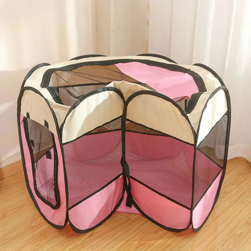 Pet nest pet dog cat delivery room foldable cat nest pet fence tent octagonal cage pet supplies