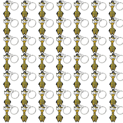 50PCS Cute Animal Keychain knife Ducks Dogs Cats Keyring for Women Men Kids Handbag Cool Car Key Accessories Friends Key Gifts