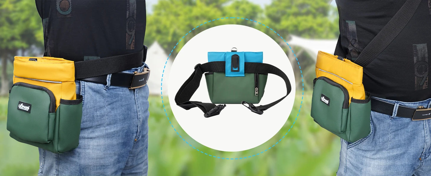 the TRAIL PACK - Hot Sale Dog Treat Bag for Training/Walking, Portable Pet Snack Pouch with Waist Belt, Durable Waterproof